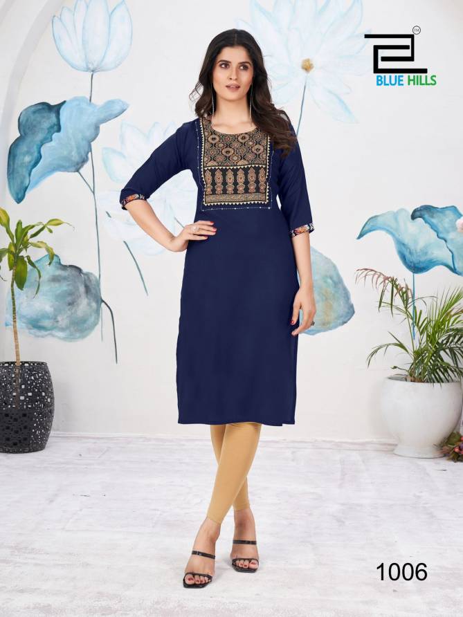 Cadbury By Blue Hills Block Print Rayon Kurtis Wholesale Price In Surat